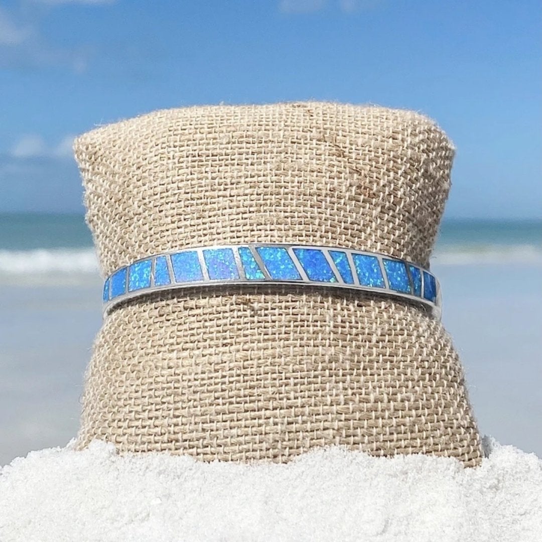 Blue And Silver Opal Bracelet