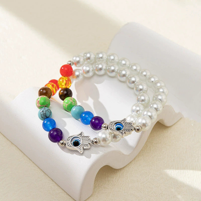 Chakra Pearl Bracelet