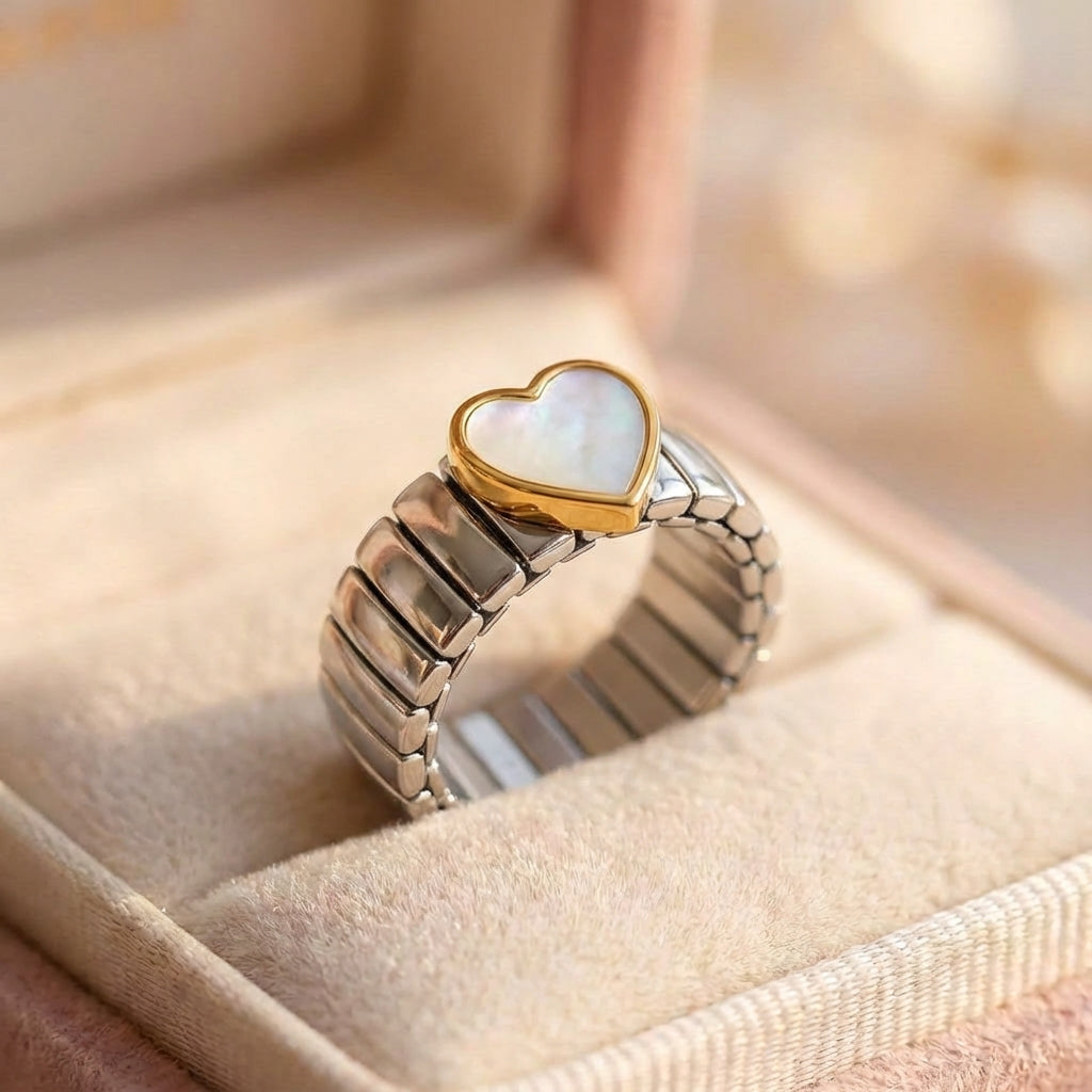 Classic Heart Shell Ring