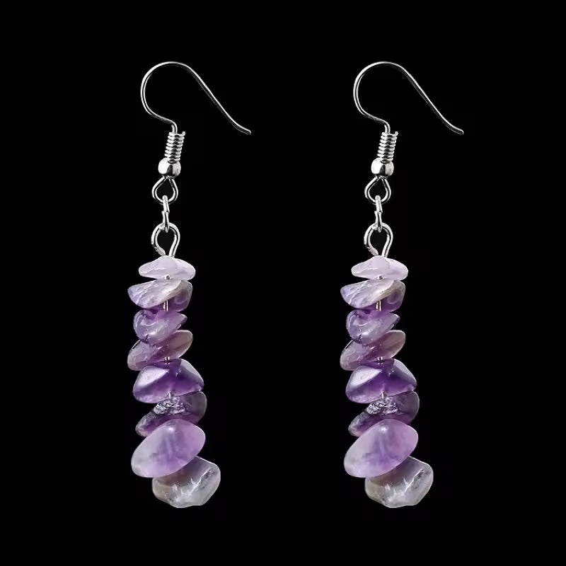Elegant Amethyst Drop Earrings