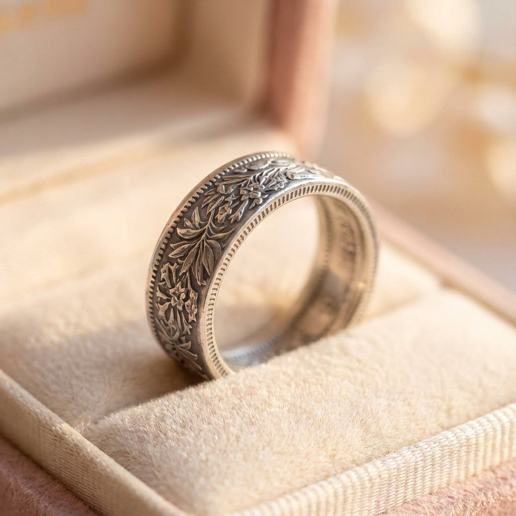 Elegant Flower Silver Ring