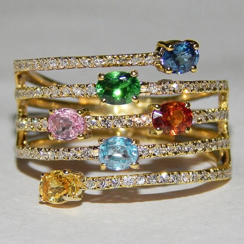 Elegant Multicolor Statement Ring