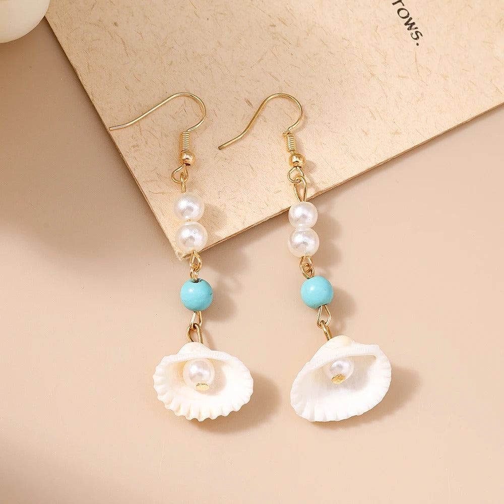 Elegant Pearl Shell Earrings