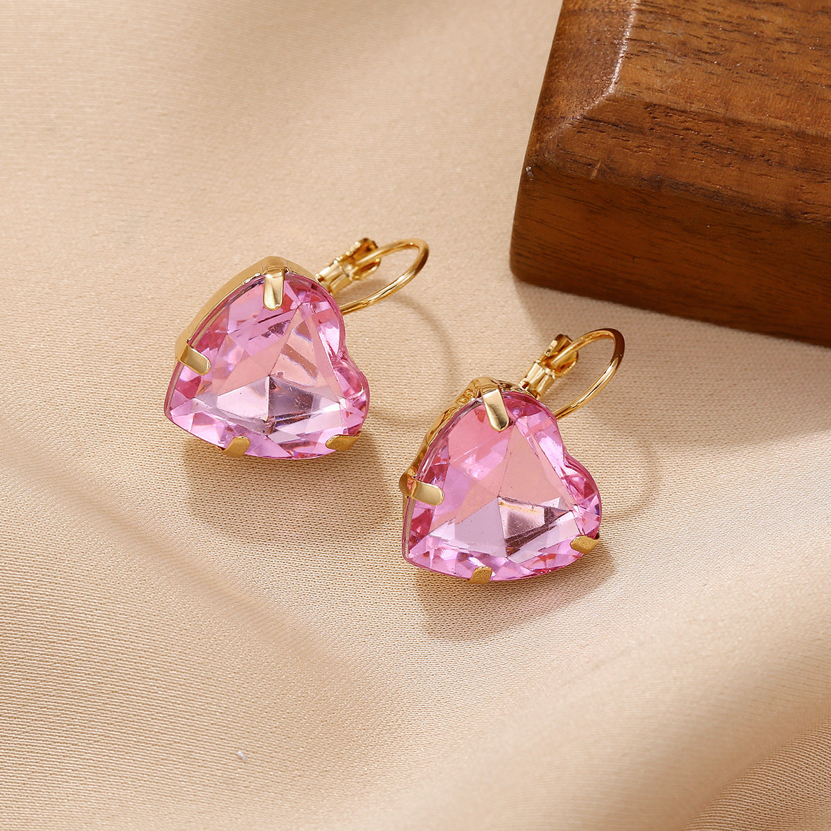 Elegant Pink Crystal Earrings