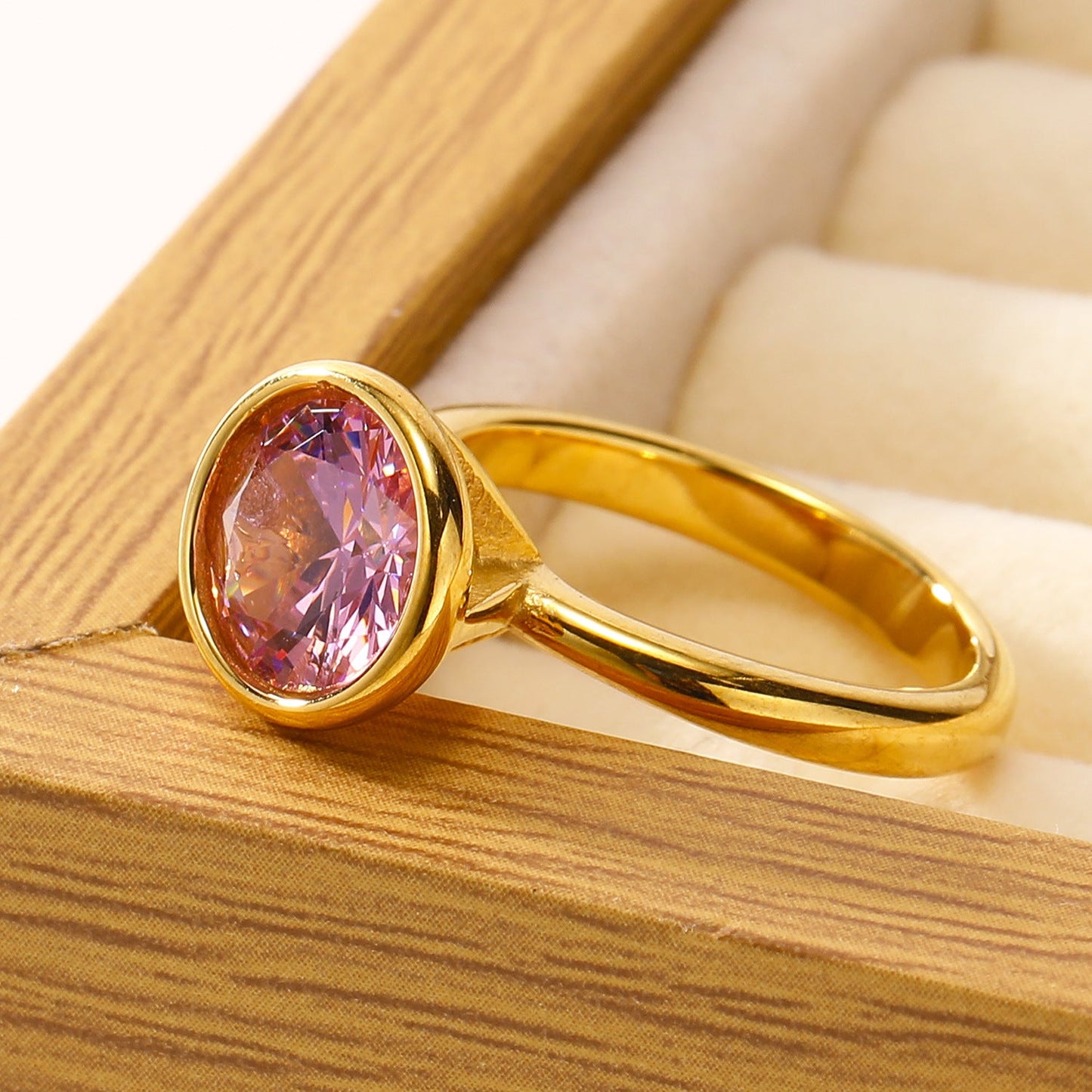 Elegant Pink Tourmaline Ring