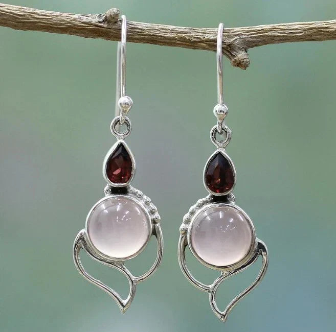Elegant Rose Quartz Earrings