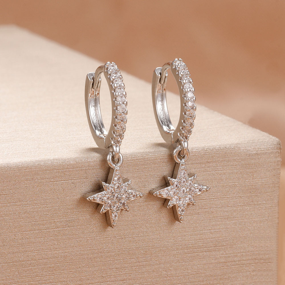 Elegant Star Drop Earrings
