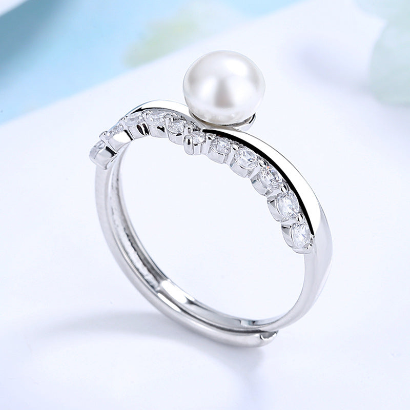Elegant White Pearl Ring