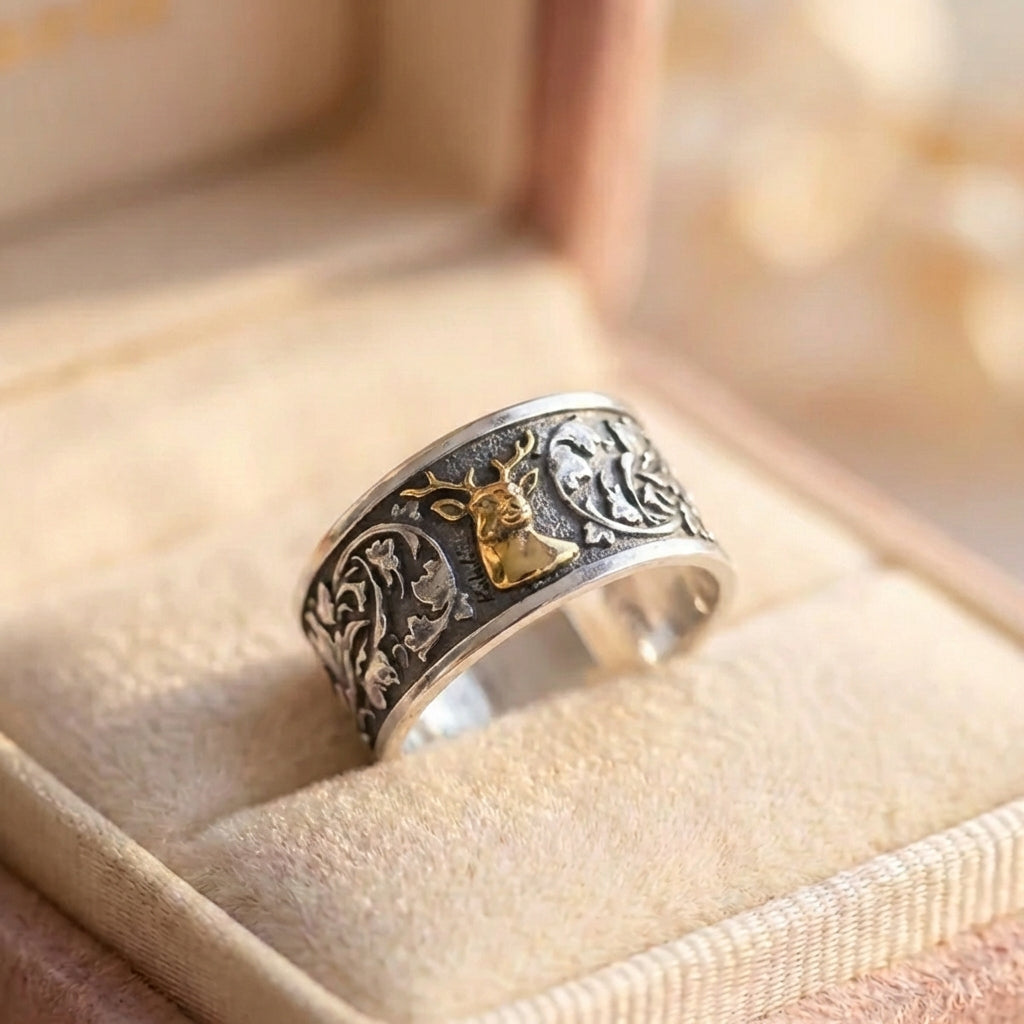 Elegant Deer Statement Ring