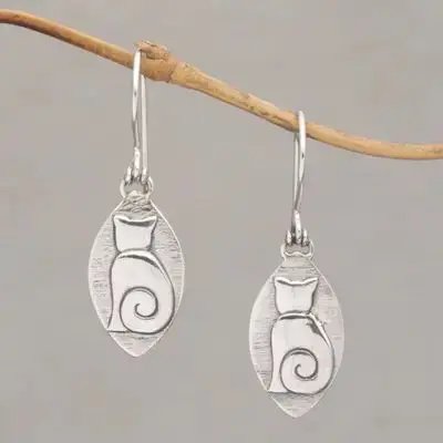 Minimalist Silver Spiral Earrings