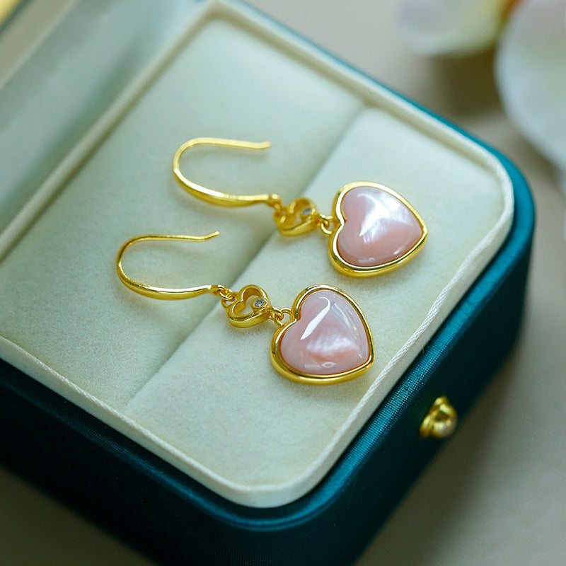 Romantic Pearl Heart Earrings