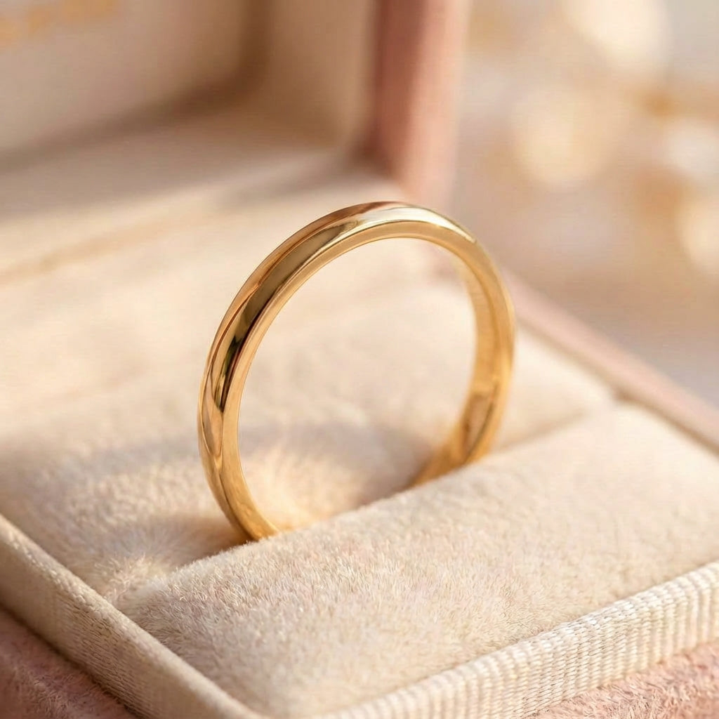 Simple Ring Made Of Gold And Silver