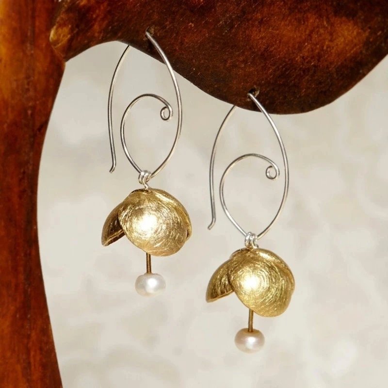 Vintage Bell Flower Earrings