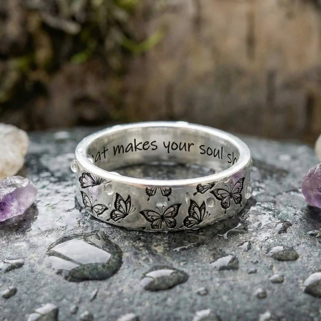 Vintage Butterfly Soul Ring