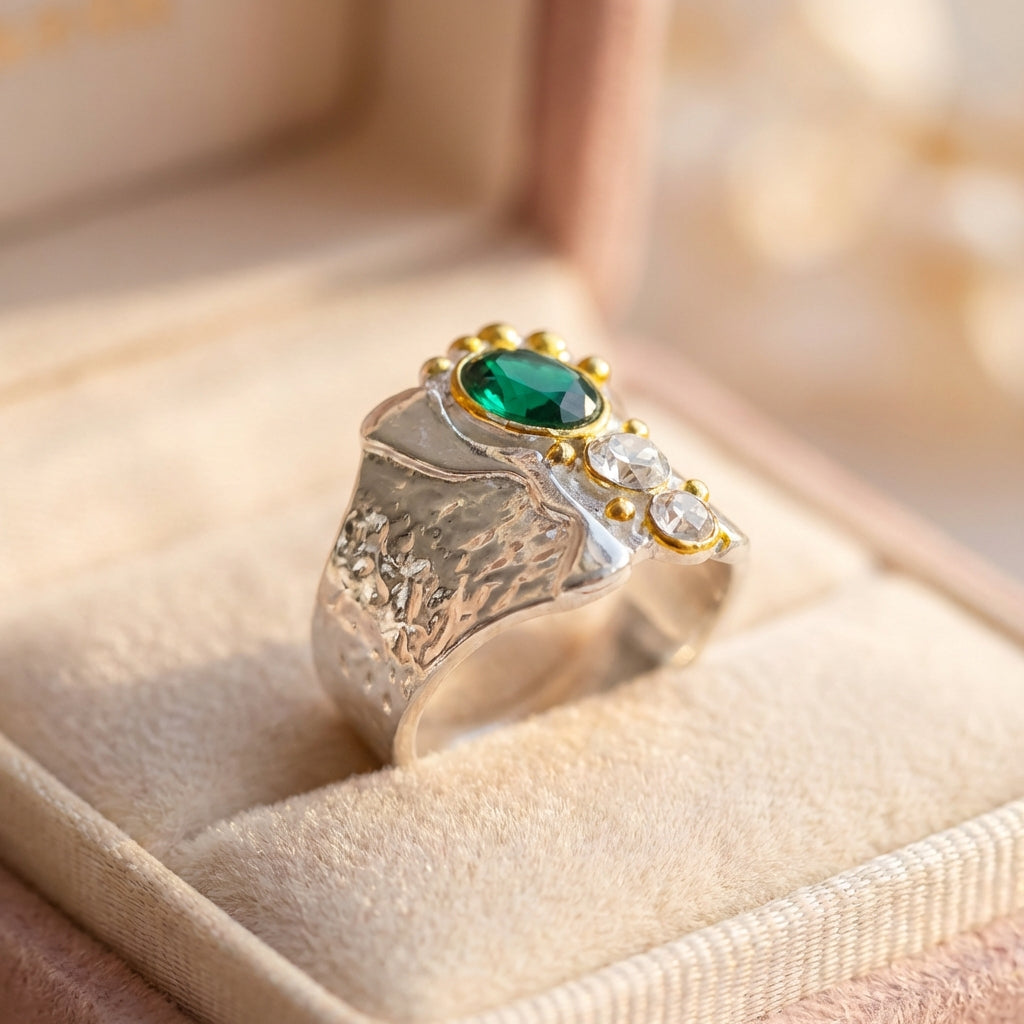 Vintage Emerald Statement Ring