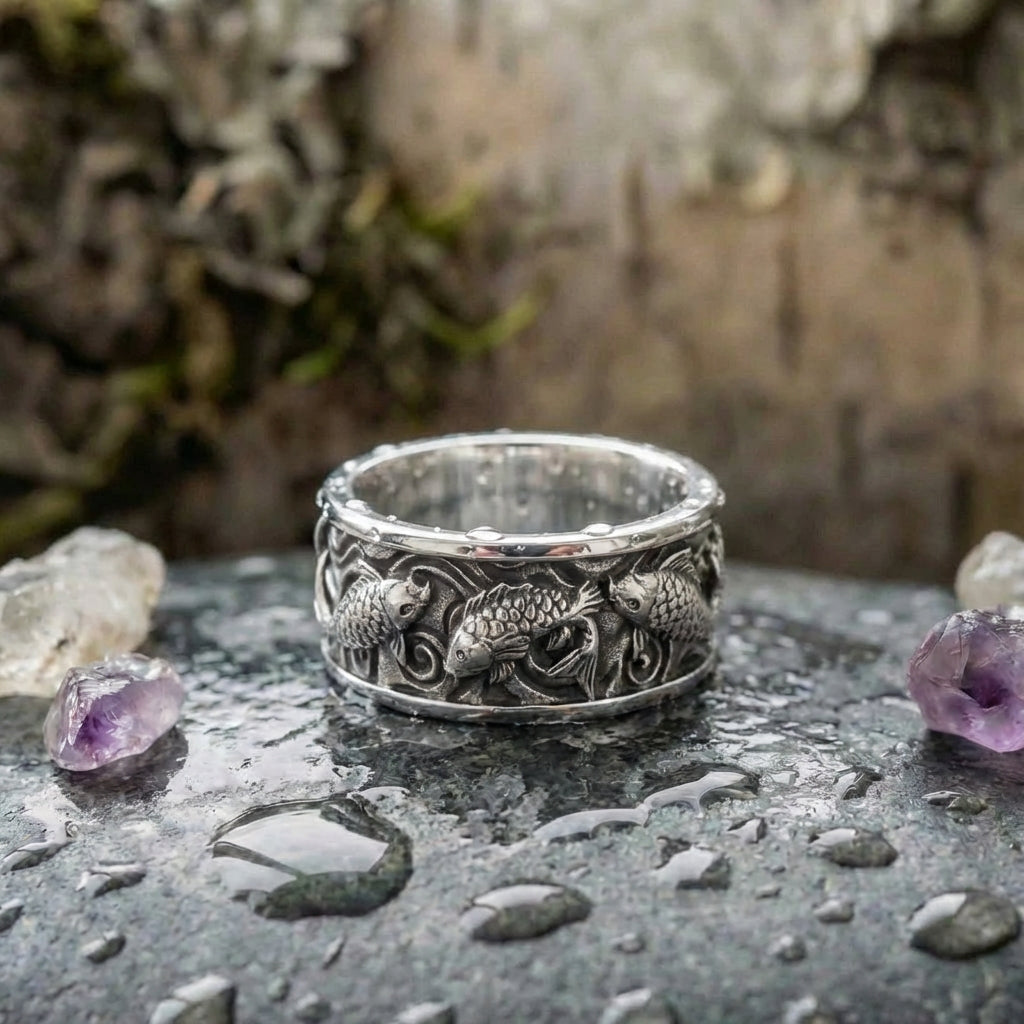 Vintage Fish Leaping Ring