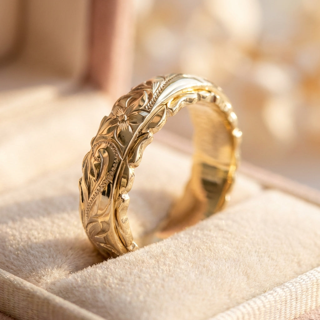 Vintage Gold Flower Ring
