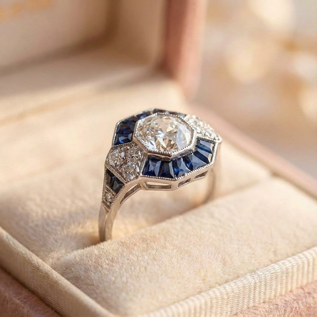 Vintage Sapphire Diamond Ring