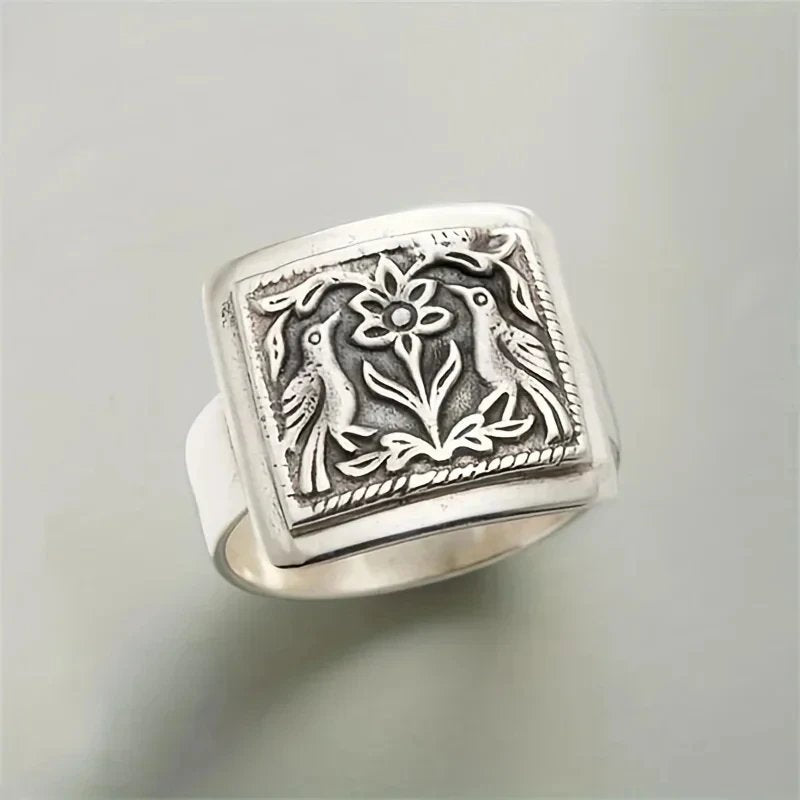 Vintage Silver Flower Ring