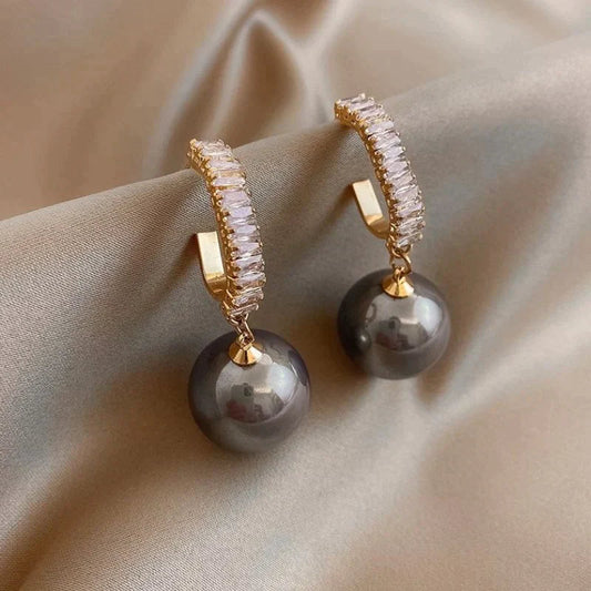 Luxury Pearl And Zirconia Earrings