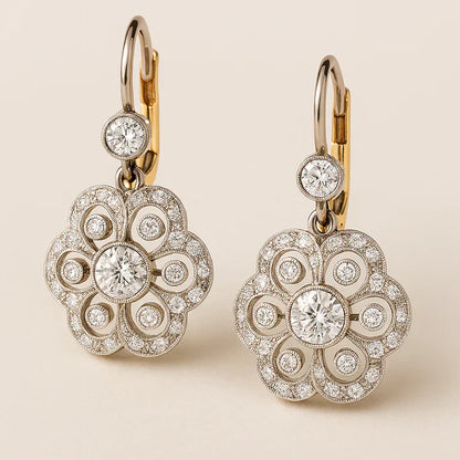 Vintage Crystal Mandala Earrings