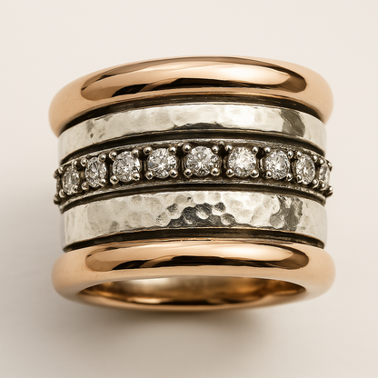 Vintage Layered Thick Gold Ring
