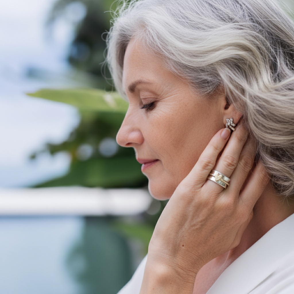 Ręcznie robiony vintage Złoty Pierścionek