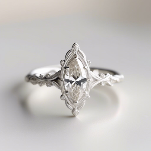Silver Marquise Grace Ring