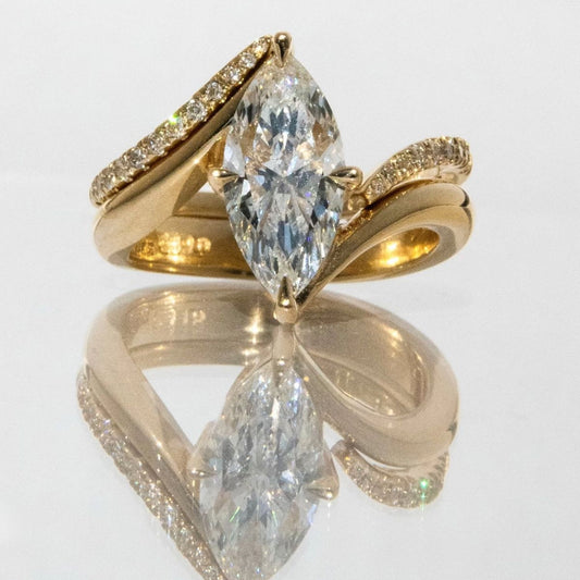 Marquise Crystal Statement Ring