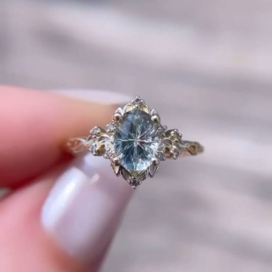 Icy Marquise Crown Ring
