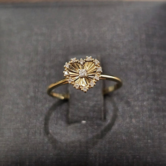 Radiant Heart Halo Ring