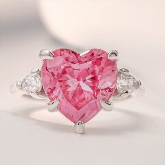 Royal Pink Heart Ring