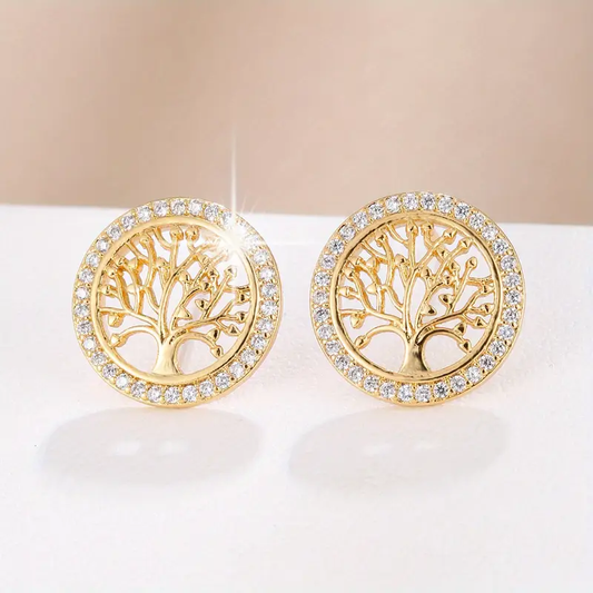 Tree Of Life Hollow Earrings