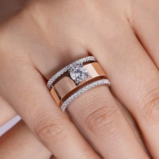 Modern Solitaire Band Ring