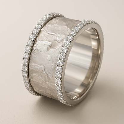 Vintage Silvered Zirconia Ring