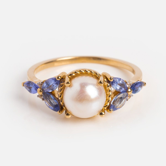 Royal Pearl Sapphire Ring