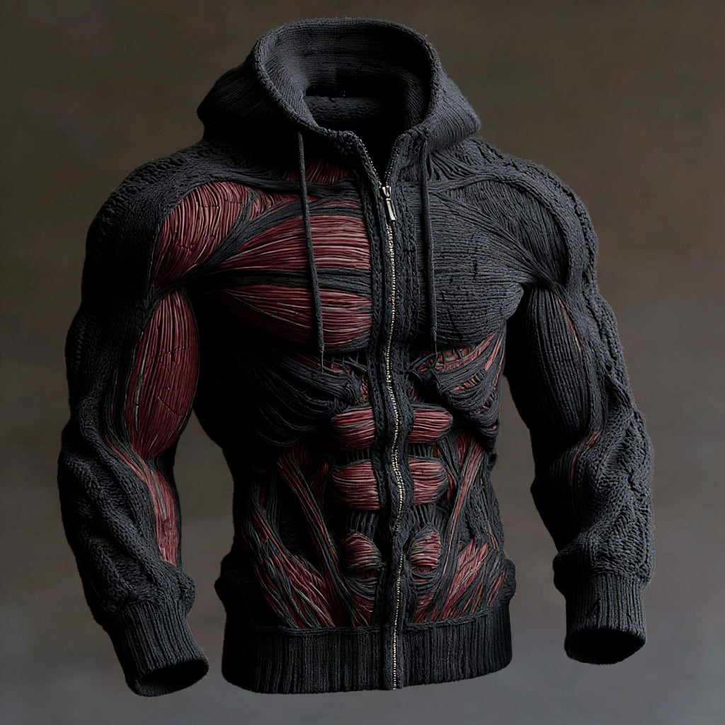 Anatomical Art Men's Casual Warm Zip-up Sweater artswardrobe