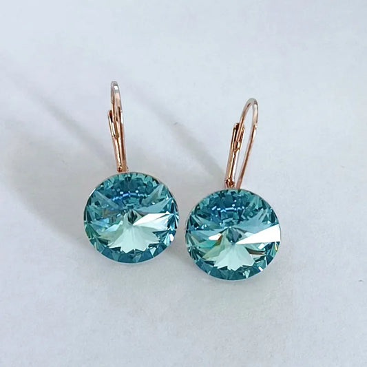 Vintage Zirconia Turquoise Earrings