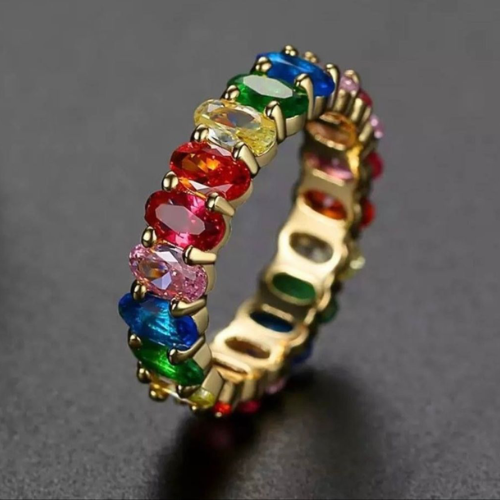 Multicolor Marquise Eternity Ring