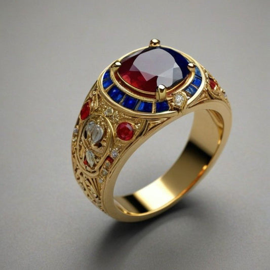 Royal Ruby Emblem Ring