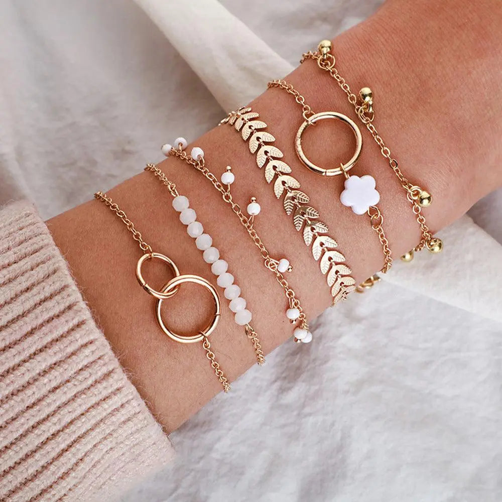 Pack Of Boho Gold Bracelets