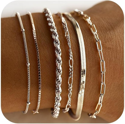 Isabella Vernetta Bracelet Set | White Gold