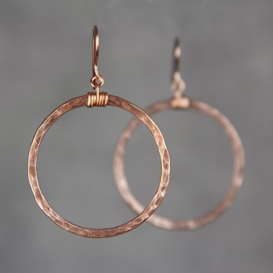 Vintage Rose Gold Hoop Earrings