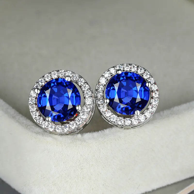 L��cia Celestine White Gold Earrings