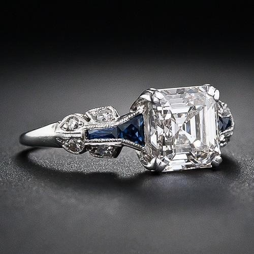 Brilliant Vintage Ring In Blue And Silver