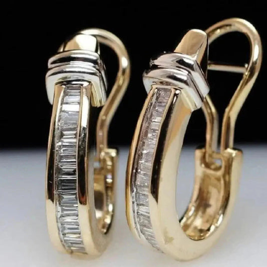 Vintage Gold And Diamond Earrings