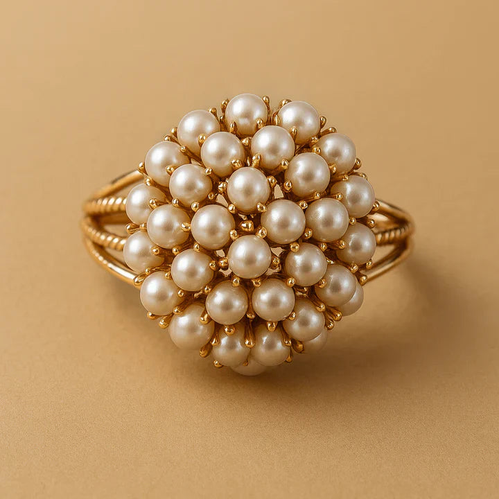 Inlaid Pearls Ring