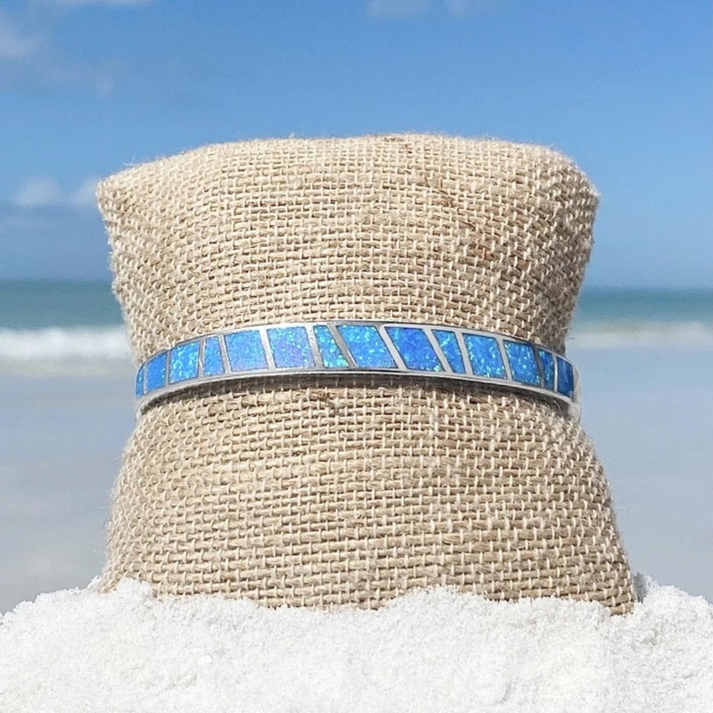 Blue And Silver Opal Bracelet