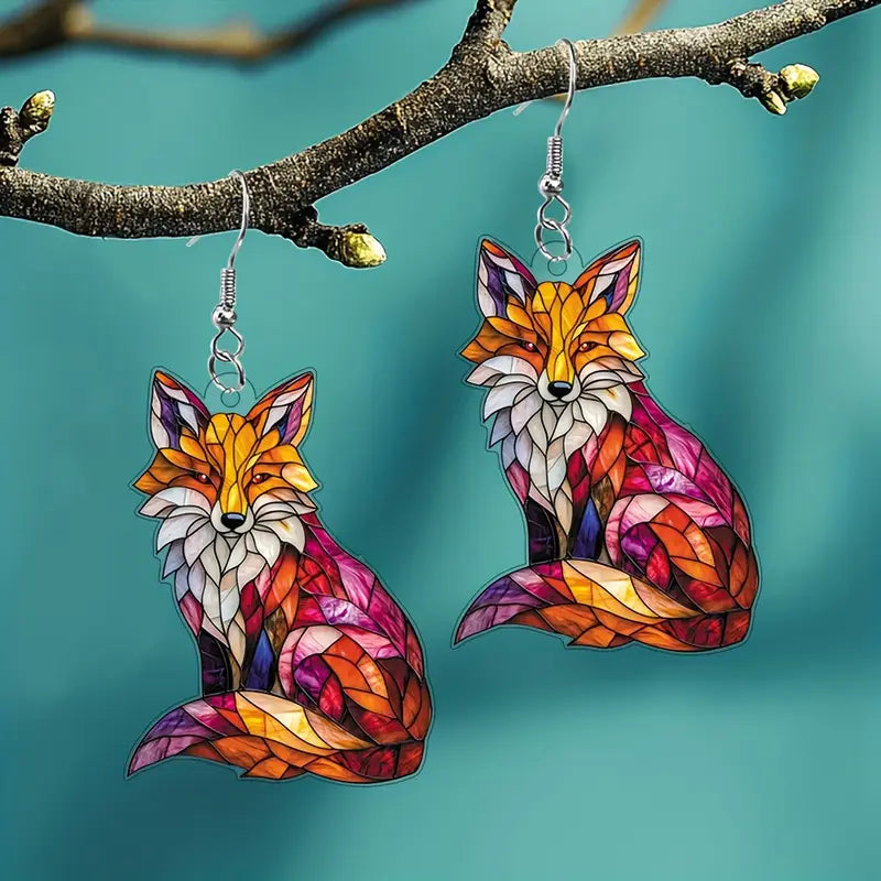 Wolf Crystal Earrings