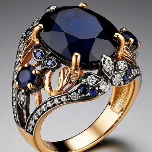 Midnight Sapphire Royal Ring